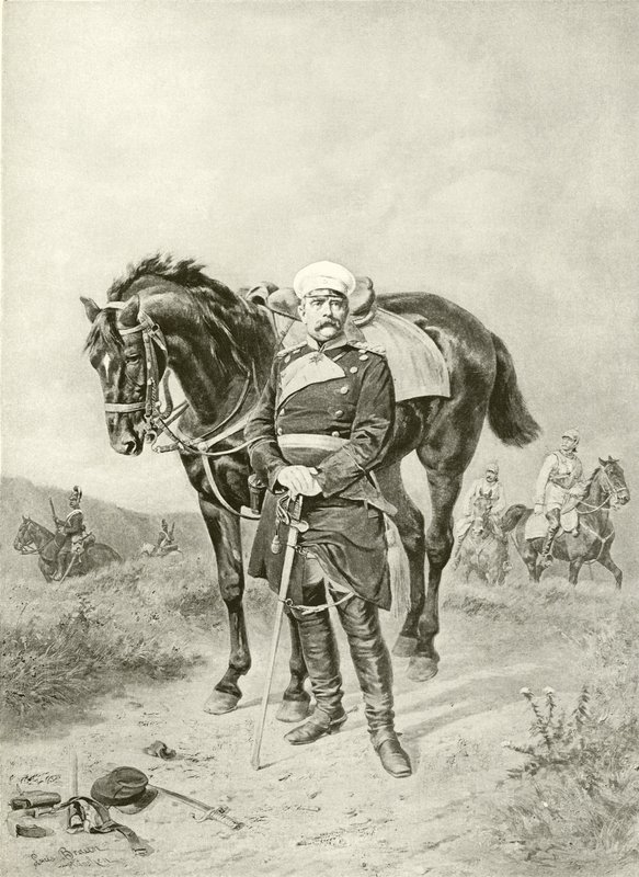 Bismarck før Paris (gravyr) av Ludwig Braun