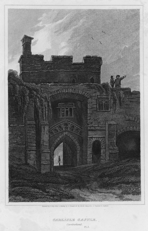 Carlisle Castle, Cumberland (gravering) av Luke (after) Clennell