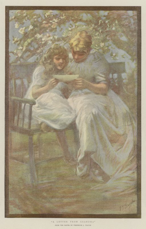 Et brev fra bestemor (chromolitho) av Marcella M. Walker