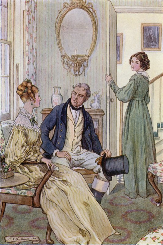 Illustrasjon for hustruer og døtre av fru Gaskell av Mary V. Wheelhouse