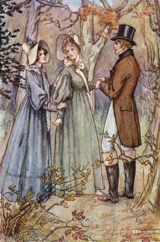 Illustrasjon for hustruer og døtre av fru Gaskell av Mary V. Wheelhouse