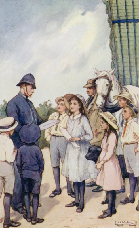 Scene fra The Slowcoach, av Edward Verrall Lucas av Mary V. Wheelhouse