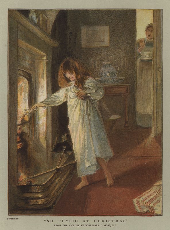 Ingen fysikk i julen (chromolitho) av Mary L. Gow