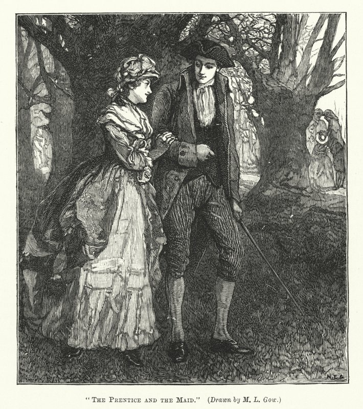 The Prentice and the Maid (gravering) av Mary L. Gow