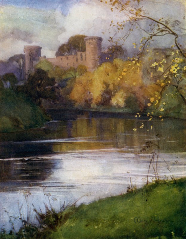 Bothwell Castle (farge litho) av Mary Young Hunter