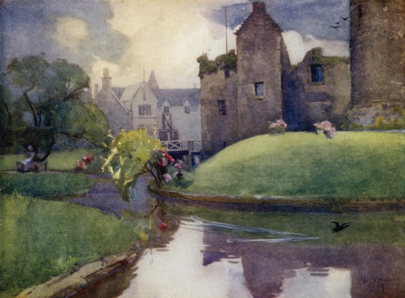 Rothesay Castle (farge litho) av Mary Young Hunter