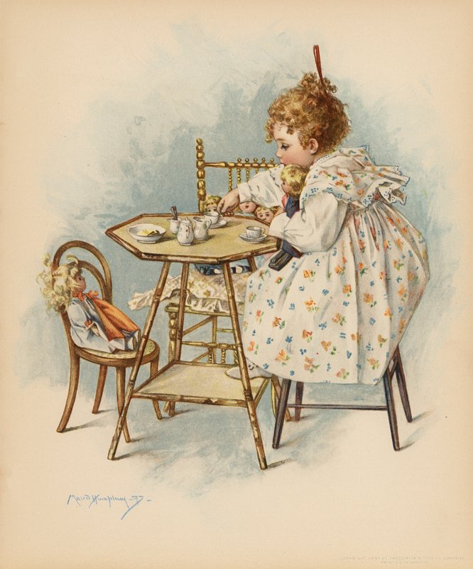 Morsomsorg (farge litho) av Maud Humphrey