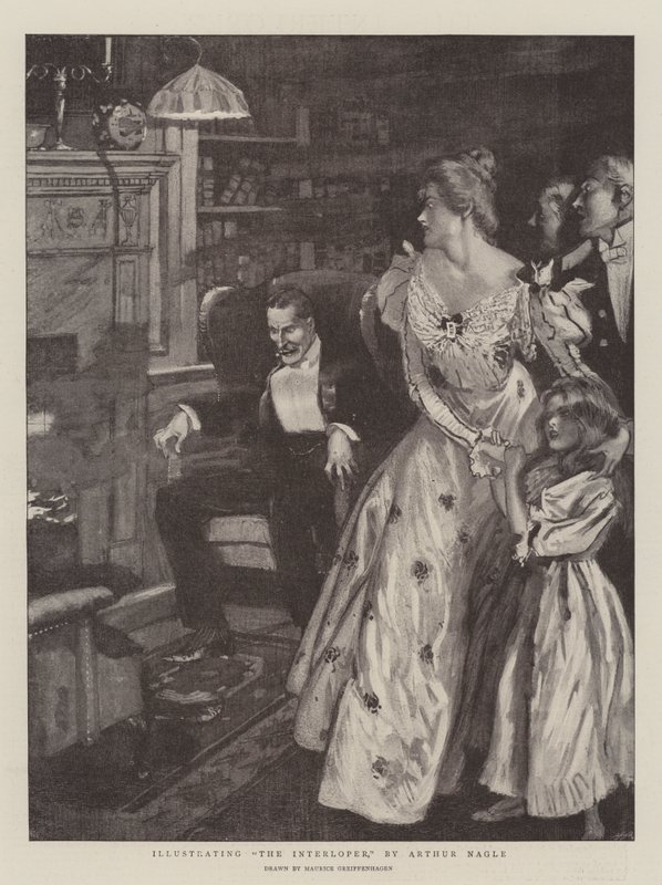 Illustrerer The Interloper av Maurice Greiffenhagen