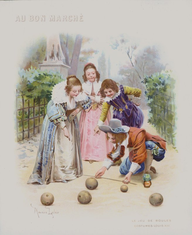 Et spill med boule, kostymer fra Louis XIIIs tid av Maurice Leloir