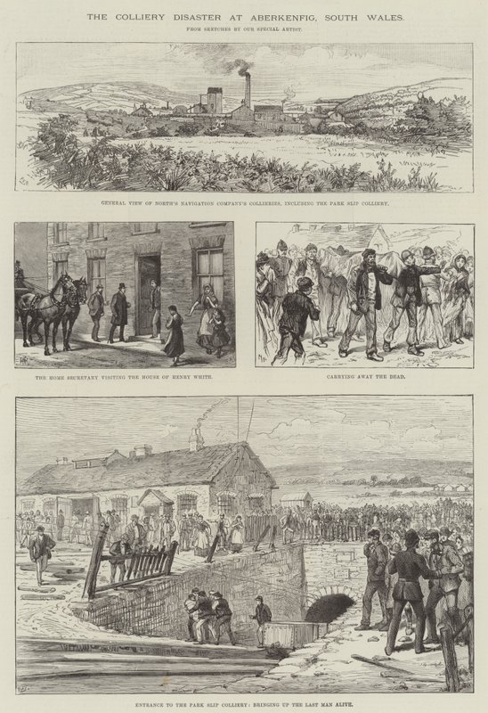 Colliery-katastrofen i Aberkenfig, Sør-Wales av Melton Prior
