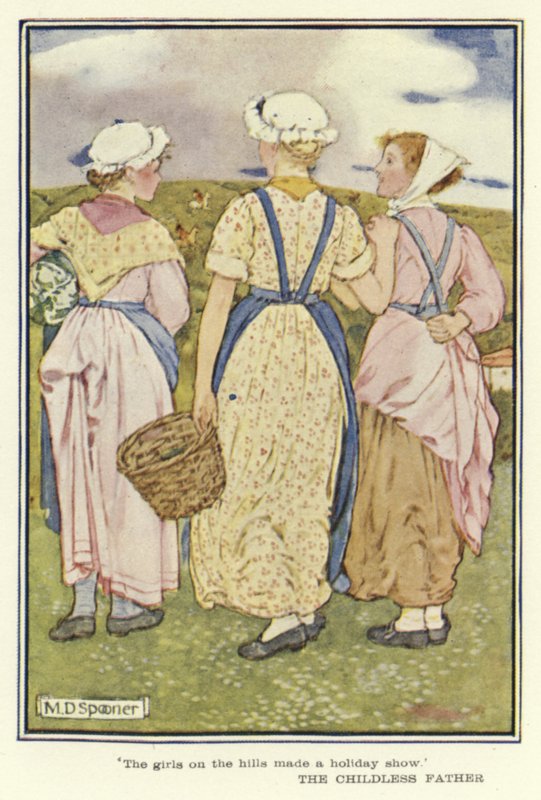Den barnløse faren (farge litho) av Minnie Didbin Spooner