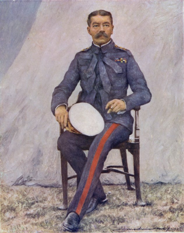 Lord Kitchener (litho-farge) av Mortimer Ludington Menpes