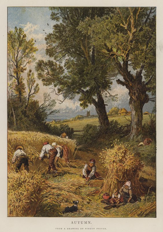 Høst (farge litho) av Myles Birket (after) Foster