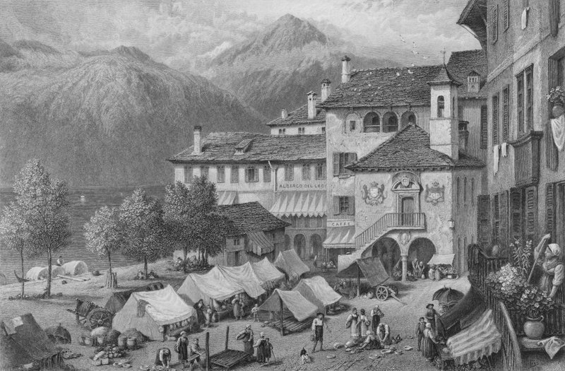 Oita (gravering) av Myles Birket (after) Foster