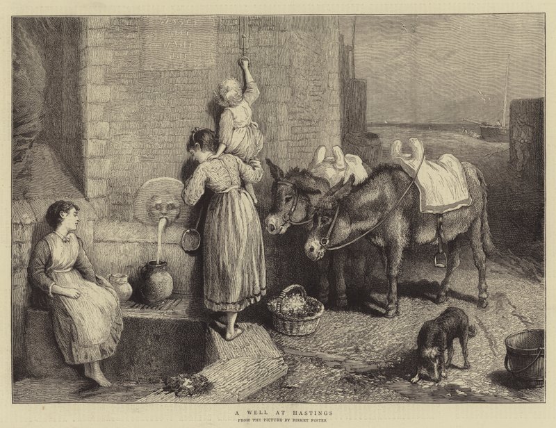 En brønn i Hastings av Myles Birket Foster