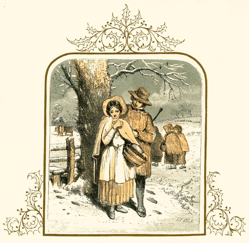 Kjærlighet i snøen av Myles Birket Foster