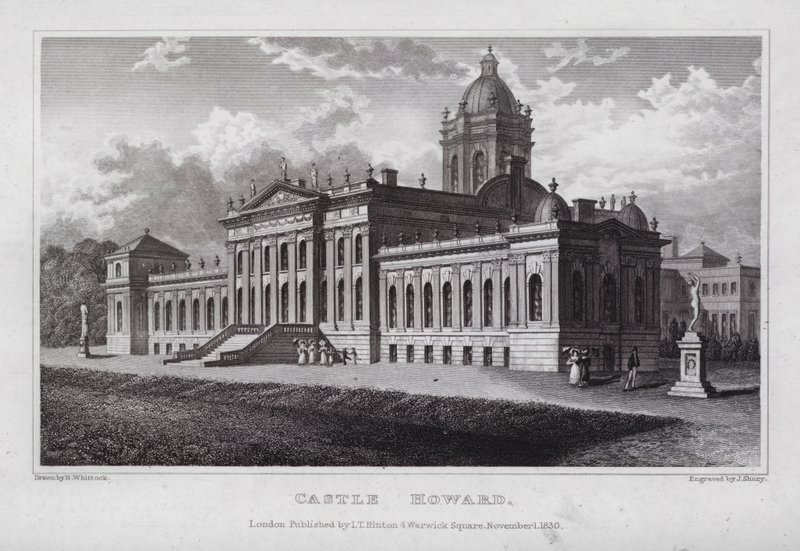 Castle Howard (gravering) av Nathaniel (after) Whittock