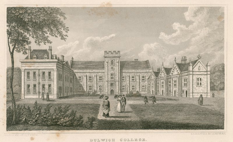 Dulwich College, London av Nathaniel Whittock