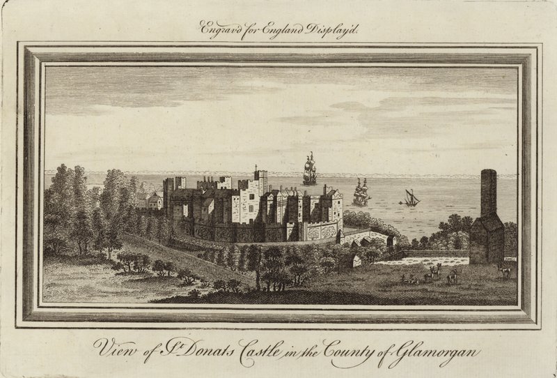 St Donats slott av Nathaniel and Samuel Buck