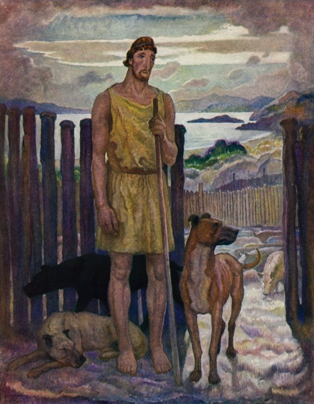 Odyssey: Eumaeus, svinegjeteren av Newell Convers Wyeth