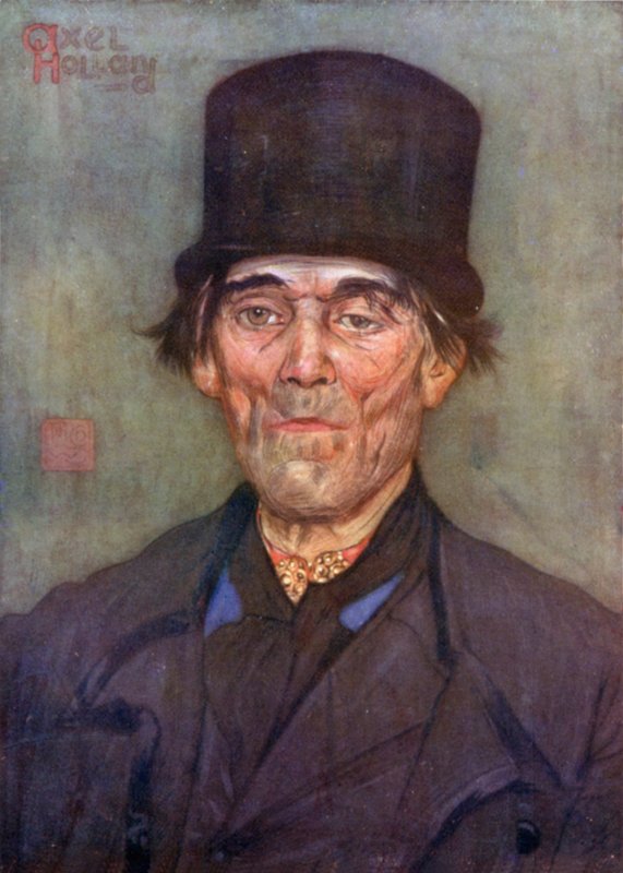 En gammel mann av Axel (farge litho) av Nico Jungman