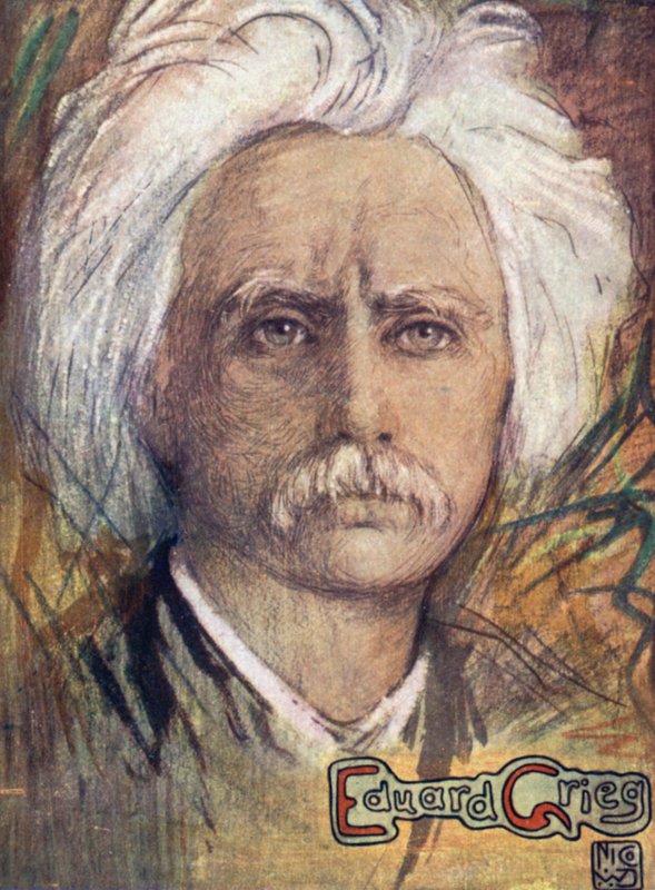Norge: Grieg (farge litho) av Nico Jungman