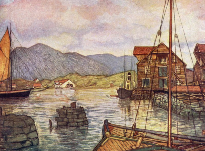 Norge: Moldoen (farge litho) av Nico Jungman