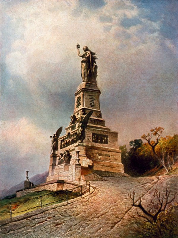 Niederwald-monumentet (farge litho) av Nicolai Astudin