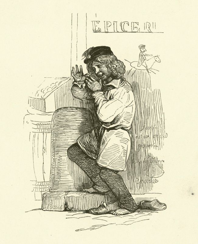 The Gamin (gravering) av Nicolas Toussaint (after) Charlet