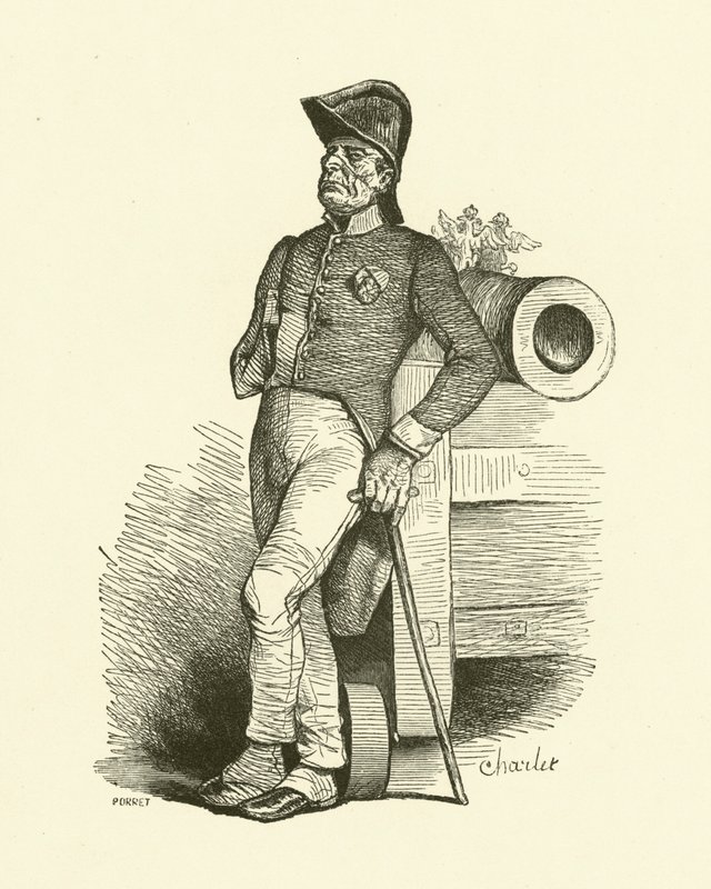 Pensjonisten (gravering) av Nicolas Toussaint (after) Charlet