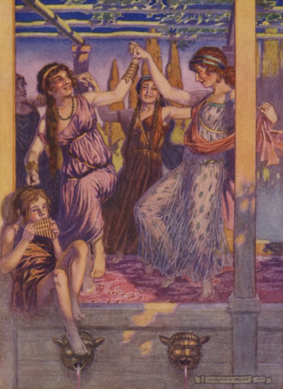 The Vats of Luna (farge litho) av Norman Ault