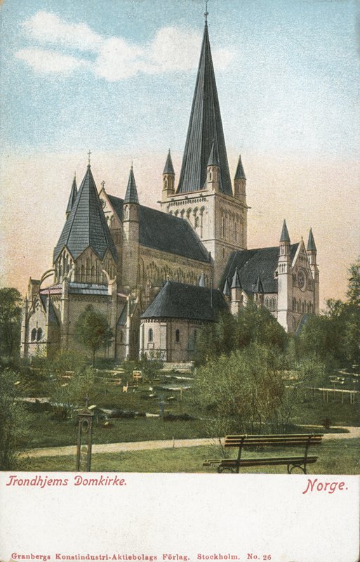 Trondheim domkirke, Norge (fargebilde) av Norwegian Photographer