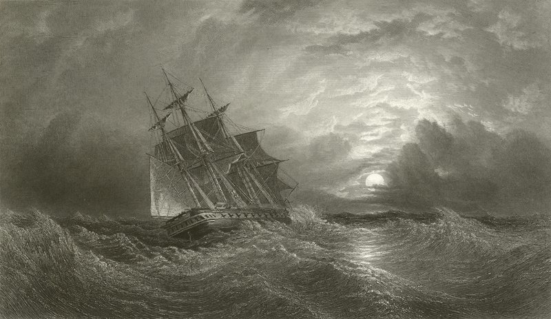 HMS Galatea på cruise av Oswald Walters Brierly