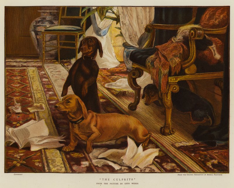 The Culprits (chromolitho) av Otto Weber