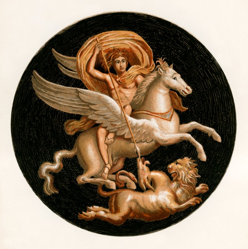 Bellerophon dreper kimæren av P. Sellier
