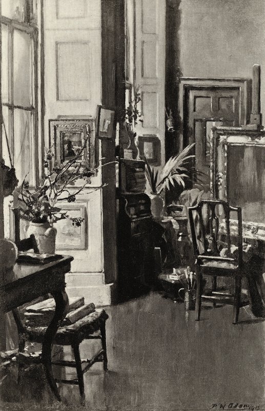 Studio til Miss Paterson (litho) av Patrick William Adam