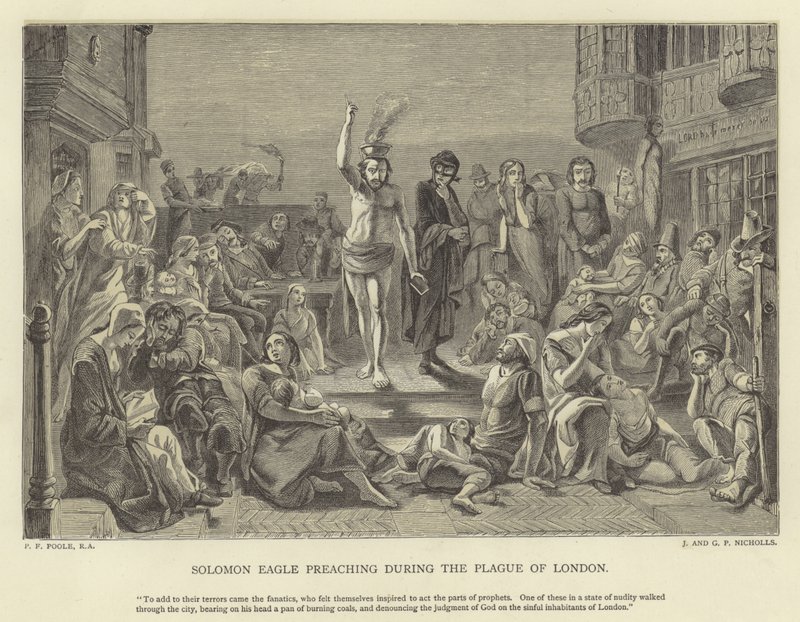 Solomon Eagle forkynte under pesten i London av Paul Falconer Poole