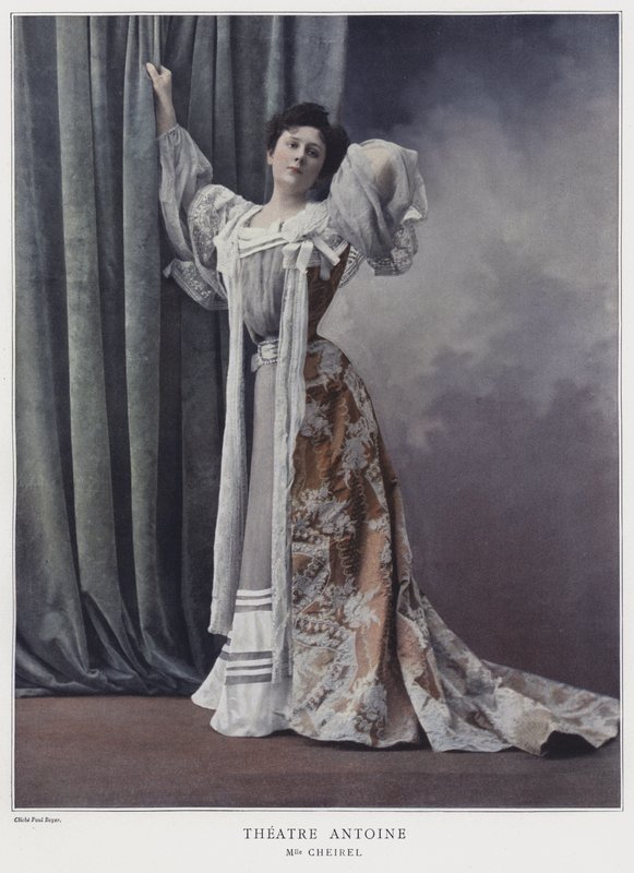 Jeanne Cheirel , fransk skuespillerinne (farget bilde) av Paul Boyer