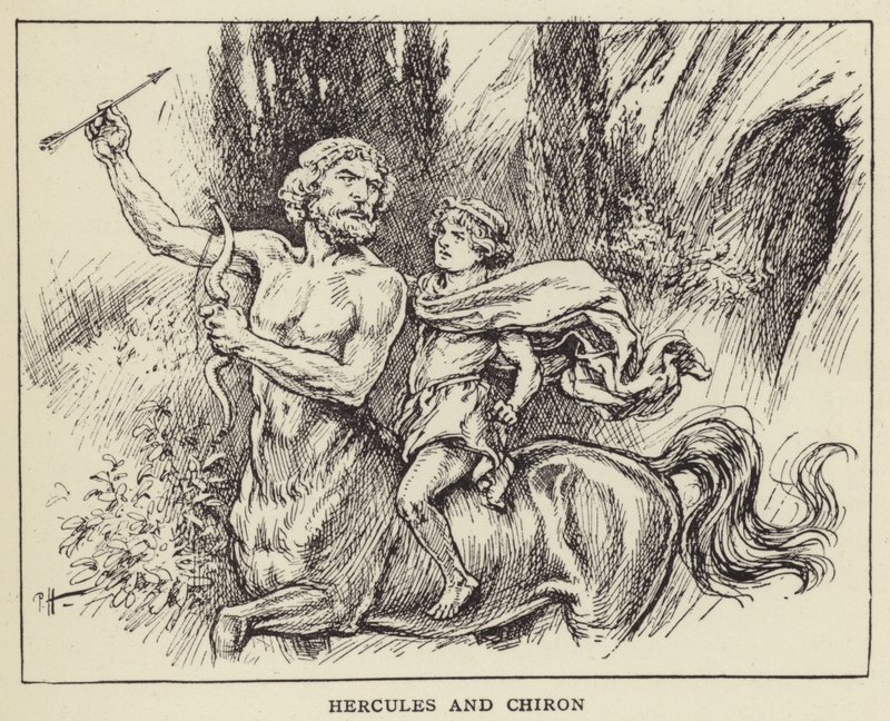 Hercules og Chiron av Paul Hardy