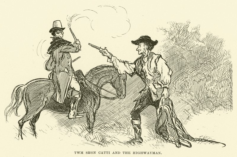 Twm Shon Catti and the Highwayman (gravering) av Paul Hardy
