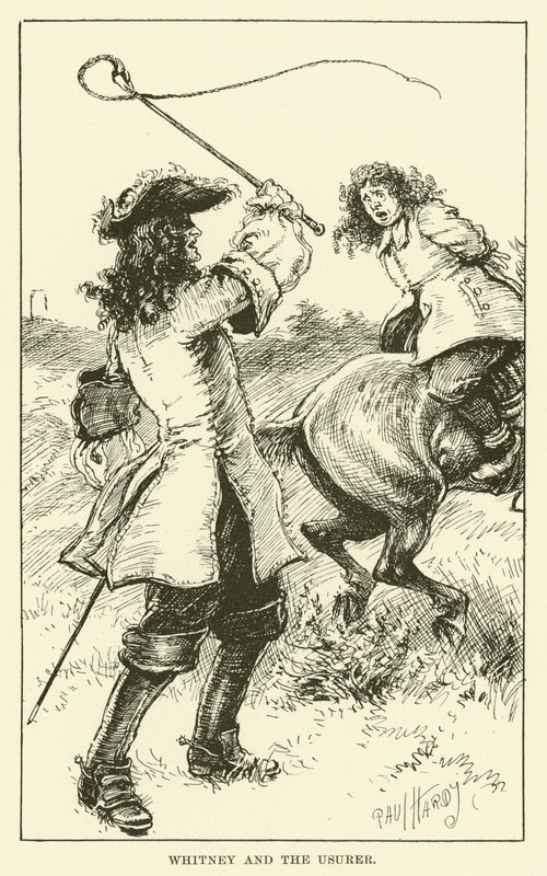 Whitney and the Usurer (gravering) av Paul Hardy