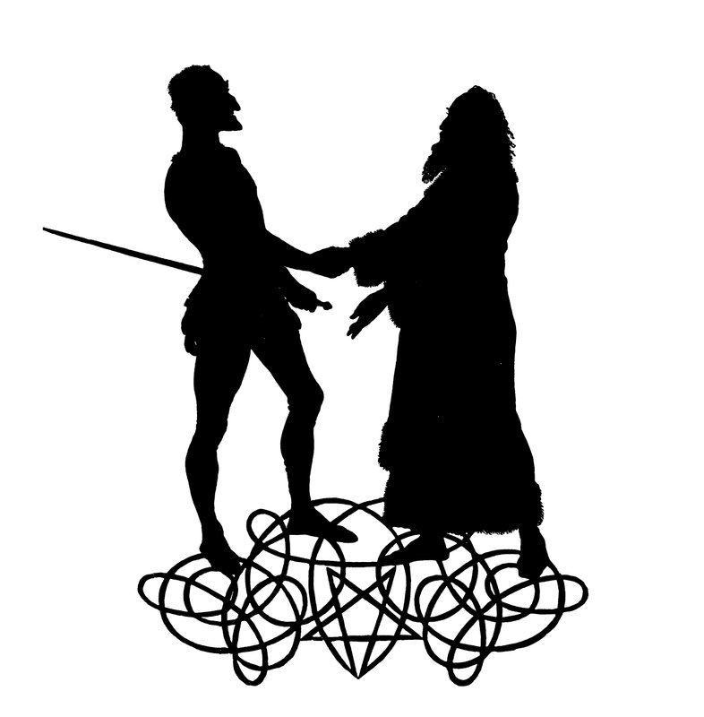 Faust og Mephistopheles (gravering) av Paul Konewka