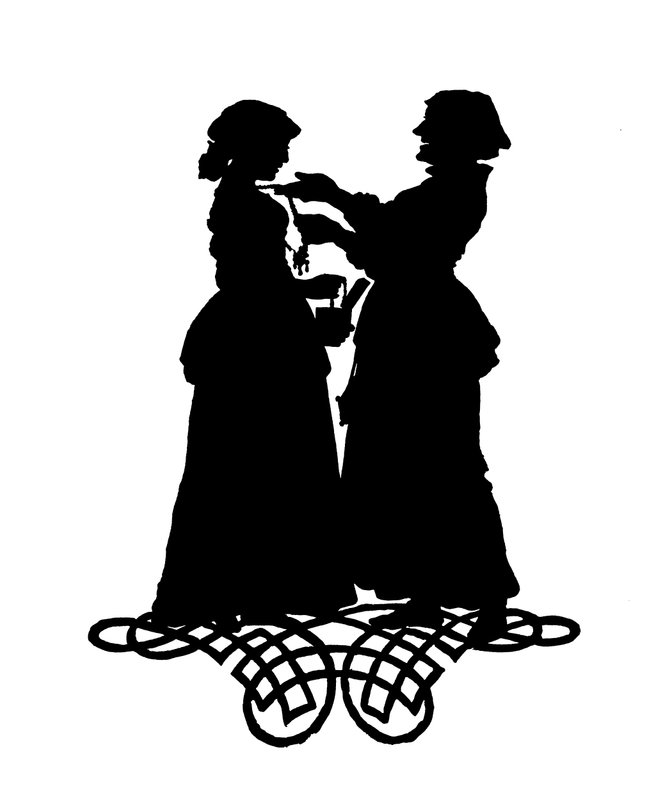 Marthe og Margarete (gravering) av Paul Konewka