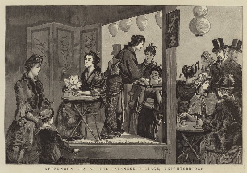 Ettermiddagste i den japanske landsbyen, Knightsbridge av Percy Macquoid