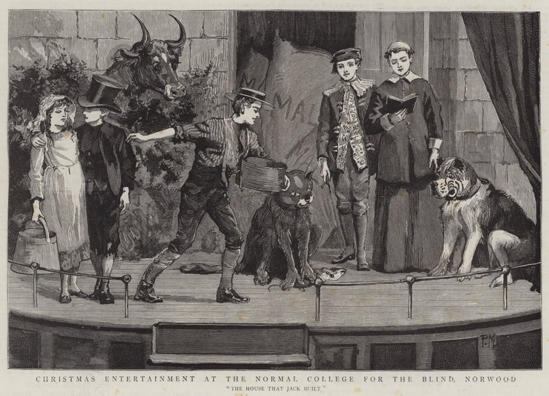 Juleunderholdning ved Normal College for the Blind, Norwood av Percy Macquoid