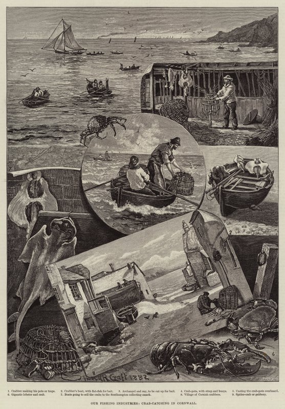 Vår fiskeindustri, krabbefangst i Cornwall av Percy Robert Craft