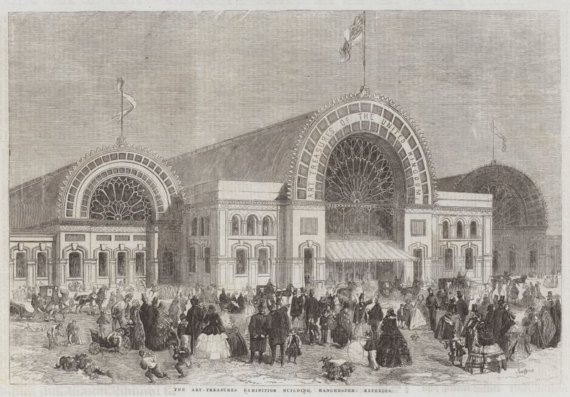 The Art-Treasures Exhibition Building, Manchester, eksteriør av Percy William Justyne