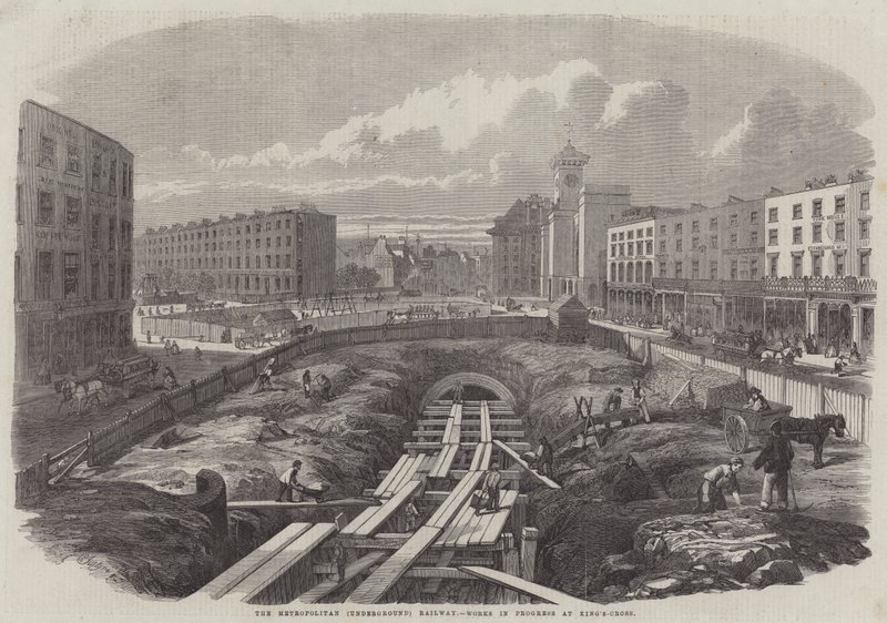 Metropolitan (Underground) Railway, arbeider i gang ved King