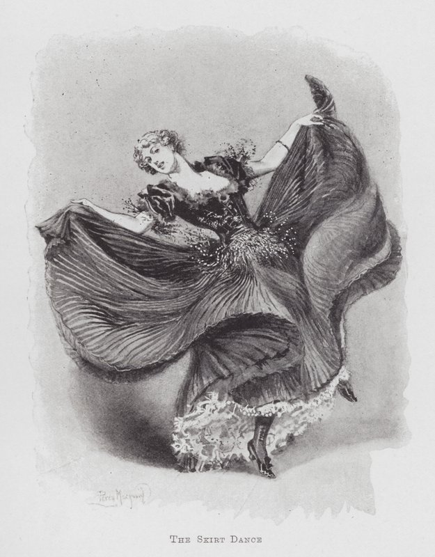 Dancing: The Skirt Dance (litho) av Percy Macquoid