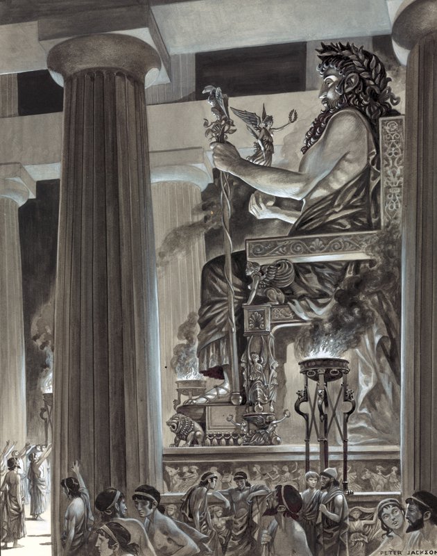 Statue av Zevs ved Olympia av Peter Jackson